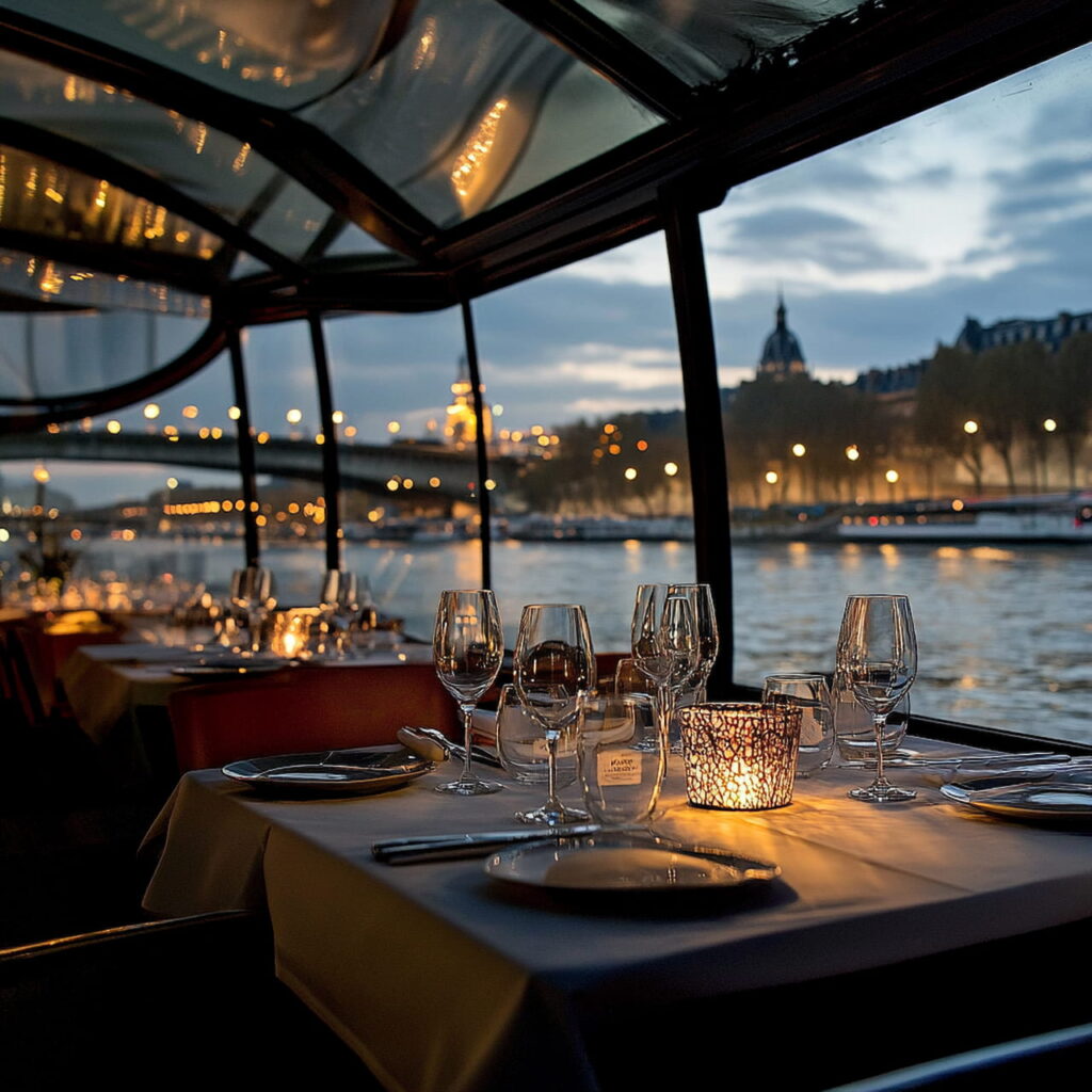 crociera sulla senna cena bateaux mouches
